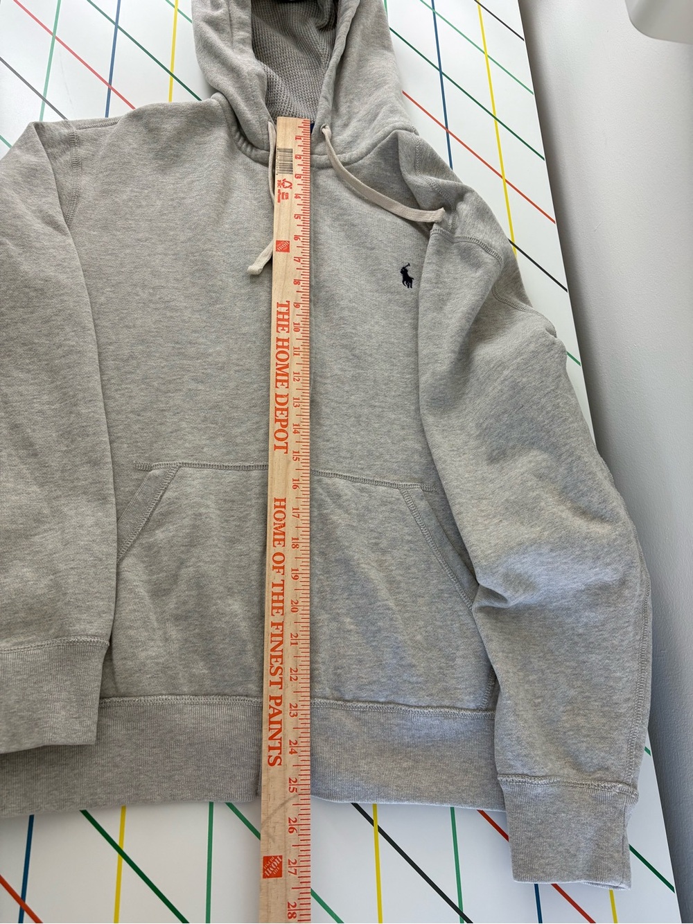 Polo Ralph Lauren Light Gray Full-Zip Hoodie Sweatshirt Large EUC Preppy College - Picture 9 of 9